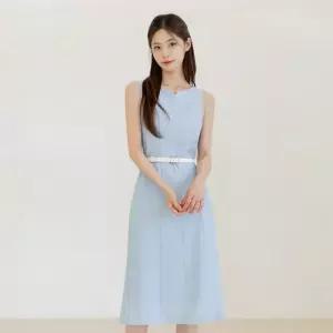 시크라인 XXL까지) 엘리베 민소매 벨트 원피스 하객룩 오피스룩 격식룩 여행룩 나들이룩 빅사이즈