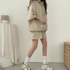셀럽하우스 여름 여자 쿨한 아노락 반팔 반바지 트레이닝 세트