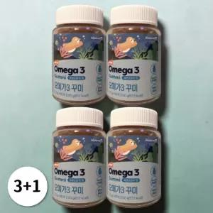 네추럴라이즈 오메가3 꾸미 키즈 레몬오렌지맛 60구미 4개