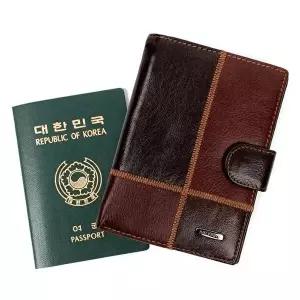 MJ562 블루마운트 남녀공용 소가죽 여권지갑 장지갑-WFOIL1Q
