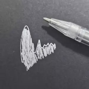 실버 유성볼펜 각인 은색 잉크 필기구 사무용품 메탈릭 클래식 0.8mm