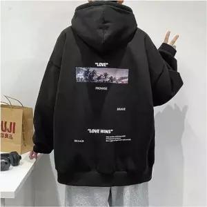 [오르토]후드티 남성 가을 봄 캐주얼 데일리 백프린팅 2종 세트