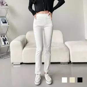 [하프클럽/]부츠컷바지 편한바지 여자 스키니 밴딩팬츠 롱팬츠 스판