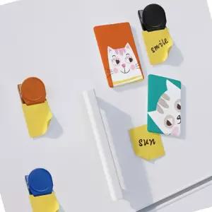 세모소 메모지영수증고정 마그넷홀더 컬러 냉장고 자석클립
