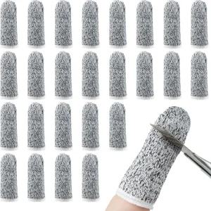 Honoson 60개 컷 저항성 핑거 코트 재사용 가능 가드 내구성 있는 미끄럼 방지 엄지 보호 슬리브 주방 정원