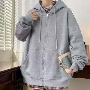 [리빌모아]남자 데일리 루즈핏 무지 후드 포켓 집업 DMES-JKA-STS14308437