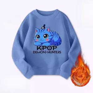 케이팝 데몬헌터스 키즈긴팔 더피 호랑이 후드티 kpop 미라 가을 주니어 초등 티셔츠 플리
