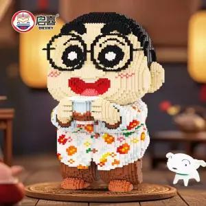 크레용 신짱 완구캐릭터 나노 블럭 초등학생 취미용 조립 장난감 세트