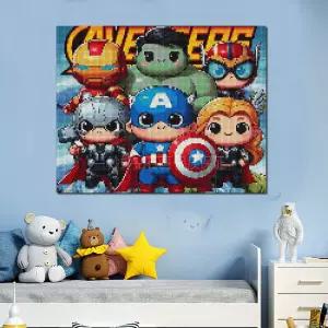 어벤져스 히어로  보석십자수 만들기 보석 집콕 큐빅 제작 장식 DIY 공예 캔버스