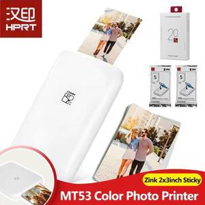 RT MT53 포토 프린터 휴대용  모바일 블루투스 징크 기술 적용 2x3인치 컬러 용지 스티커형