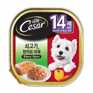 시저캔(14세이상 쇠고기와 현미야채)(100gx24개)