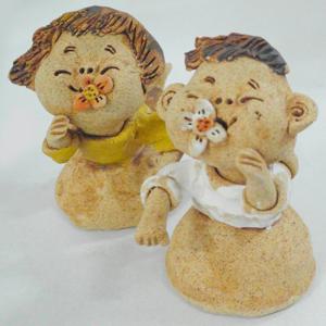 흙 토기인형 전통인형 (꽃순이) (반품불가)