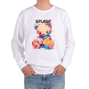맨투맨 스플래시곰 레인보우곰 귀여운곰 색종이곰