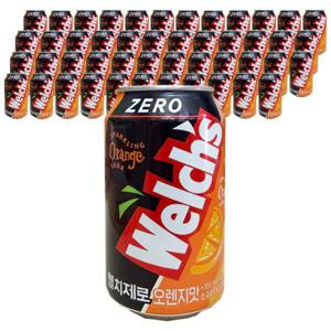 웰치스 제로 오렌지맛 355ml x 48캔 (24캔x2박스)