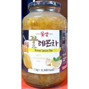 꿀레몬차 꽃샘식품 1L x4개 주방용 식당 식당용 업소