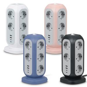 팬웨스트 큐브 USB 타워형 고용량 파워 멀티탭 디자인 인테리어 멀티 콘센트 릴선