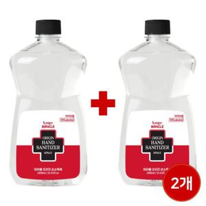 원쁠원(1+1) 미라클 오리진 스프레이 손소독제 리필 1000ml+1000ml (2개)
