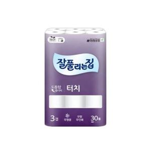 미래생활 터치 25m 30롤 화장지 3겹 도톰 화장실 휴지