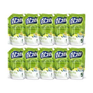 참그린 기름기뽀드득 녹차 리필 1.2L 10개입(1box)