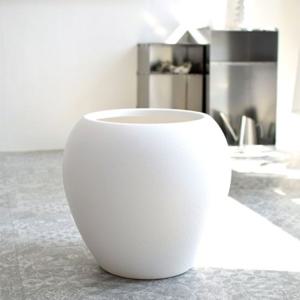 이코스 긴단지 플라스틱 화분 34x43cm 화이트