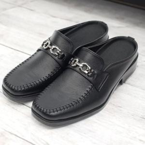 체인 남자 블로퍼 구두 인조가죽 남성 뮬 정장 슬리퍼