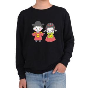 맨투맨 꼬마신랑 꼬마각시 애동 명절 결혼기념일 한복그림 다양한 사이즈