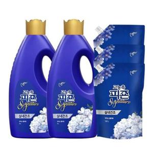피죤 고농축 시그니처 섬유유연제 아이스플라워 2L x 2 + 1.6L x 3