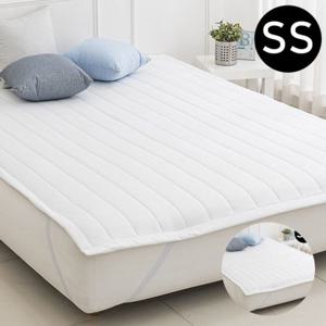 침대패드 매트리스 누빔이불 마임 마이크로화이바 밴딩 패드 SS 화이트