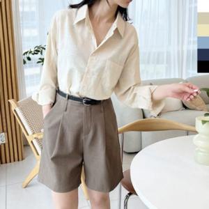 ACC SS1019W 여성용 6색상 마캐주얼 라이크 오버사이즈 와이셔츠
