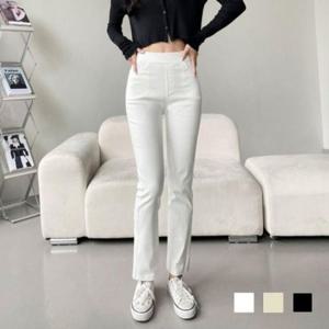 라칼 이지 스판덱스고무줄 부츠컷 슬랙스 슬랙스(일반) 여자롱 릴렉스