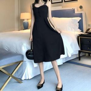 여리여리 다크블랙 오프 숄더핏 테이프 맥시원피스우먼 의류 봄옷 여름옷 가을옷 시즌 나들이룩 나들이룩