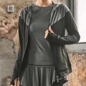 여성용 데일리우먼 롱티 집업후드 S/S F/W 스포츠 스포츠라인 실내 요가 필라테스 운동 패셔너블 포인트컬