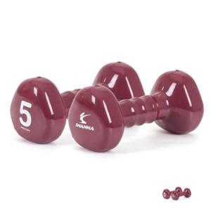 아령거치대 근력운동기구 아령 PVC 삼각 5kg 1개 프렌치버건디 헬스용품 레이닝