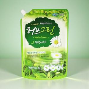 허브그린 주방세제 1kg x 12p 대용량주방세제 박스구매 가성비세제 업소용세제