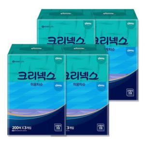 콤비 크리넥스 4개 x 미용티슈 (총 (200매) 3팩 12팩)