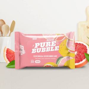세제일체형수세미 퓨어버블 일회용수세미 뽑아쓰는 강력세제일체형 다목적 수세미 5개(150매입) 세제물티슈
