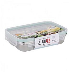 도시락 멀티 찬통 스텐락 직사각 퓨어 3구찬합 700ml