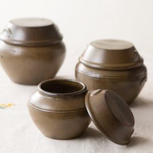 이천도자기 옹기 항아리 단지 중 17cm 양념통 소금통