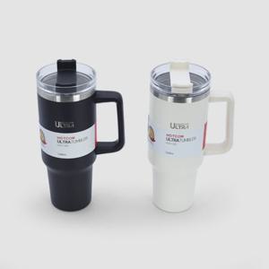 핫콤 손잡이형 대용량 스텐 보온보냉 텀블러 물컵 스텐컵 물병 물통 1200ml (2color)