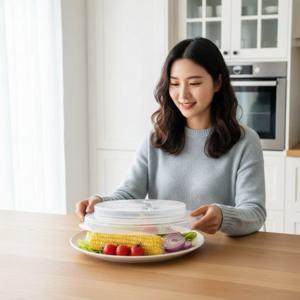 실리콘 음식 접이식 과일 보관 랩 전자레인지 식기 커버 다용도 주방용품