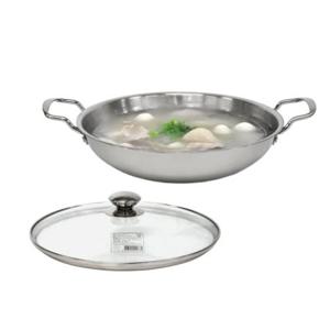 인덕션가능 스텐 양수 전골냄비 뚜껑포함 30cm 찌개 낮은냄비 곱창 가정용 업소용