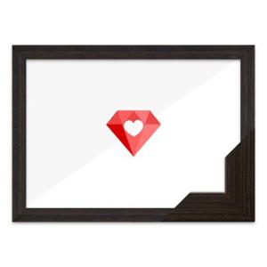 60x90 고급형 보석십자수 패브릭형 액자 (우드 월넛) (아크릴 보호필름-스티커판 포함)