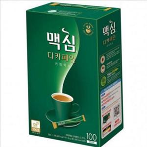 간편한 디카페인 커피 믹스 깔끔한 맥심 디카페인 100개입 사무실 인스턴트