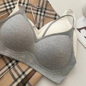 도톰 여성 브라 심리스 노와이어 브라 데일리 브라렛 후크