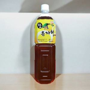 유자 청 음료 베이스 유자 차 농축액 수제 카페 대용량 1.5리터 음료용 홈카페 차가운 과일청 제조 희석