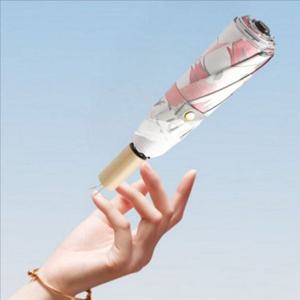 귀여운 접이식 양산 이중 휴대용 양산 여성 여름