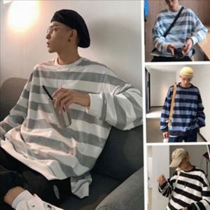 루즈핏 남성 단가라 맨투맨 라운드 남성 오버핏 맨투맨 긴팔 캐주얼