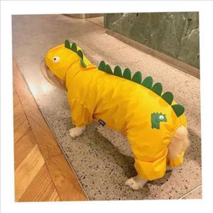 후드 강아지 공룡 우비 전신 강아지 우비 옷 레인코트 대형견