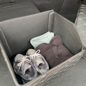 차량용 가죽 커버 트렁크 정리함 중형 수납함 차트렁크 신발장