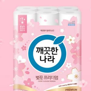 데코화장지(28mX30롤) 깨끗한나라 벚꽃 3겹